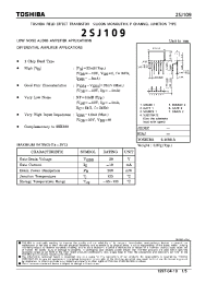Datasheet 2SJ109 manufacturer Toshiba