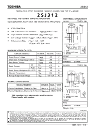 Datasheet 2SJ312 manufacturer Toshiba