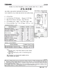Datasheet 2SJ438 производства Toshiba