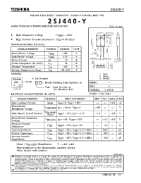 Datasheet 2SJ440-Y manufacturer Toshiba