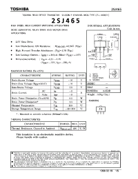 Datasheet 2SJ465 manufacturer Toshiba