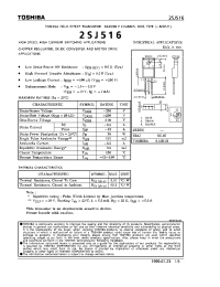 Datasheet 2SJ516 manufacturer Toshiba