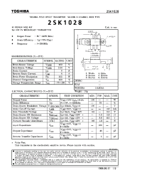 Datasheet 2SK1028 manufacturer Toshiba
