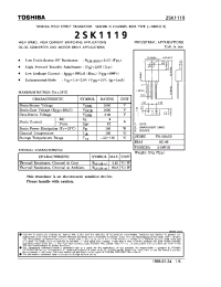 Datasheet 2SK1119 manufacturer Toshiba