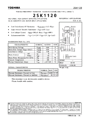 Datasheet 2SK1120 manufacturer Toshiba