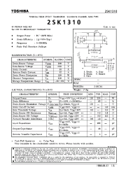 Datasheet 2SK1310 manufacturer Toshiba