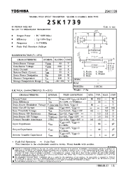 Datasheet 2SK1739 manufacturer Toshiba