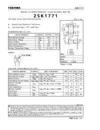 Datasheet 2SK1771 manufacturer Toshiba