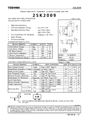 Datasheet 2SK2009 manufacturer Toshiba