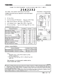 Datasheet 2SK2232 manufacturer Toshiba