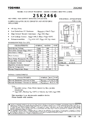 Datasheet 2SK2466 manufacturer Toshiba