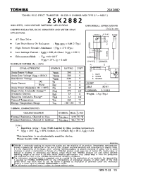 Datasheet 2SK2885 manufacturer Toshiba