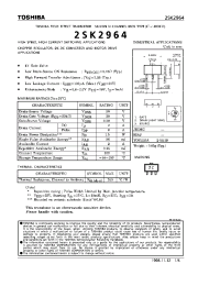 Datasheet 2SK2964 manufacturer Toshiba