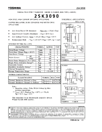 Datasheet 2SK3090 производства Toshiba