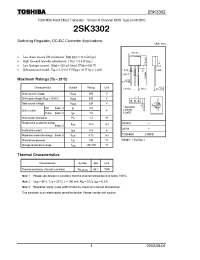 Datasheet 2SK3302 manufacturer Toshiba