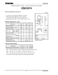 Datasheet 2SK3374 manufacturer Toshiba