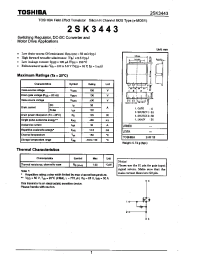 Datasheet 2SK3443 manufacturer Toshiba