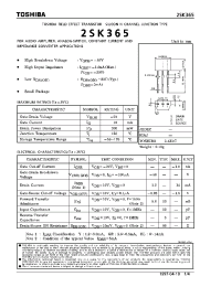 Datasheet 2SK365 manufacturer Toshiba