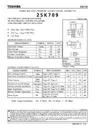 Datasheet 2SK709 производства Toshiba