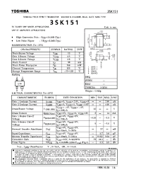 Datasheet 3SK151 manufacturer Toshiba
