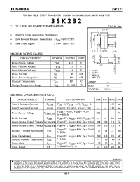 Datasheet 3SK232 manufacturer Toshiba