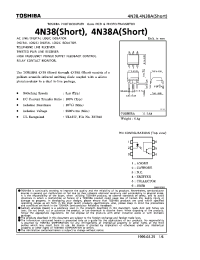 Datasheet 4N38A manufacturer Toshiba