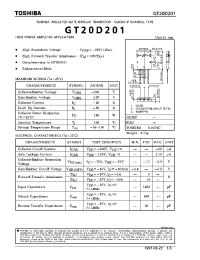 Datasheet GT20D201 manufacturer Toshiba