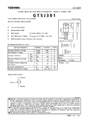 Datasheet GT5J301 manufacturer Toshiba