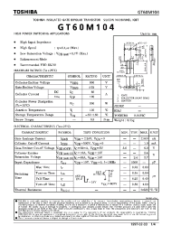 Datasheet GT60M104 производства Toshiba