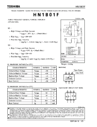 Datasheet HN1B01F manufacturer Toshiba