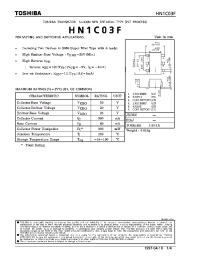 Datasheet HN1C03F manufacturer Toshiba
