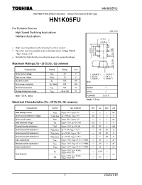 Datasheet HN1K05FU manufacturer Toshiba