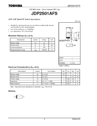 Datasheet JDP2S01AFS manufacturer Toshiba