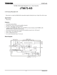 Datasheet JT9673-AS manufacturer Toshiba