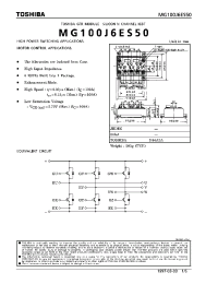 Datasheet MG100J6ES50 manufacturer Toshiba