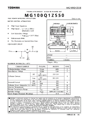 Datasheet MG100Q1ZS50 manufacturer Toshiba