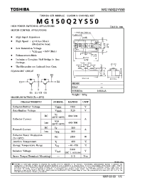 Datasheet MG150Q2YS50 manufacturer Toshiba