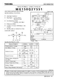 Datasheet MG150Q2YS51 manufacturer Toshiba