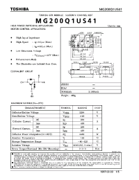Datasheet MG200Q1US41 manufacturer Toshiba