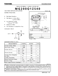 Datasheet MG200Q1ZS40 manufacturer Toshiba