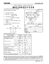 Datasheet MG200Q2YS50 manufacturer Toshiba