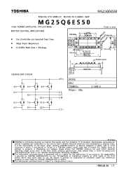 Datasheet MG25Q6ES50 manufacturer Toshiba