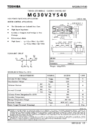 Datasheet MG30V2YS40 manufacturer Toshiba