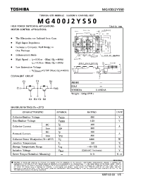 Datasheet MG400J2YS50 manufacturer Toshiba