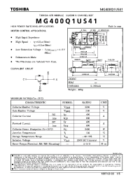 Datasheet MG400Q1US41AC manufacturer Toshiba