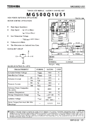 Datasheet MG500Q1US1 manufacturer Toshiba