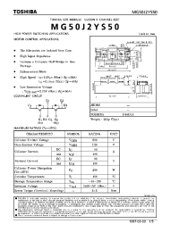 Datasheet MG50J2YS50 manufacturer Toshiba