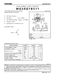 Datasheet MG50Q1BS11 manufacturer Toshiba