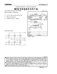 Datasheet MG50Q6ES51A производства Toshiba