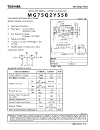 Datasheet MG75Q2YS50 manufacturer Toshiba